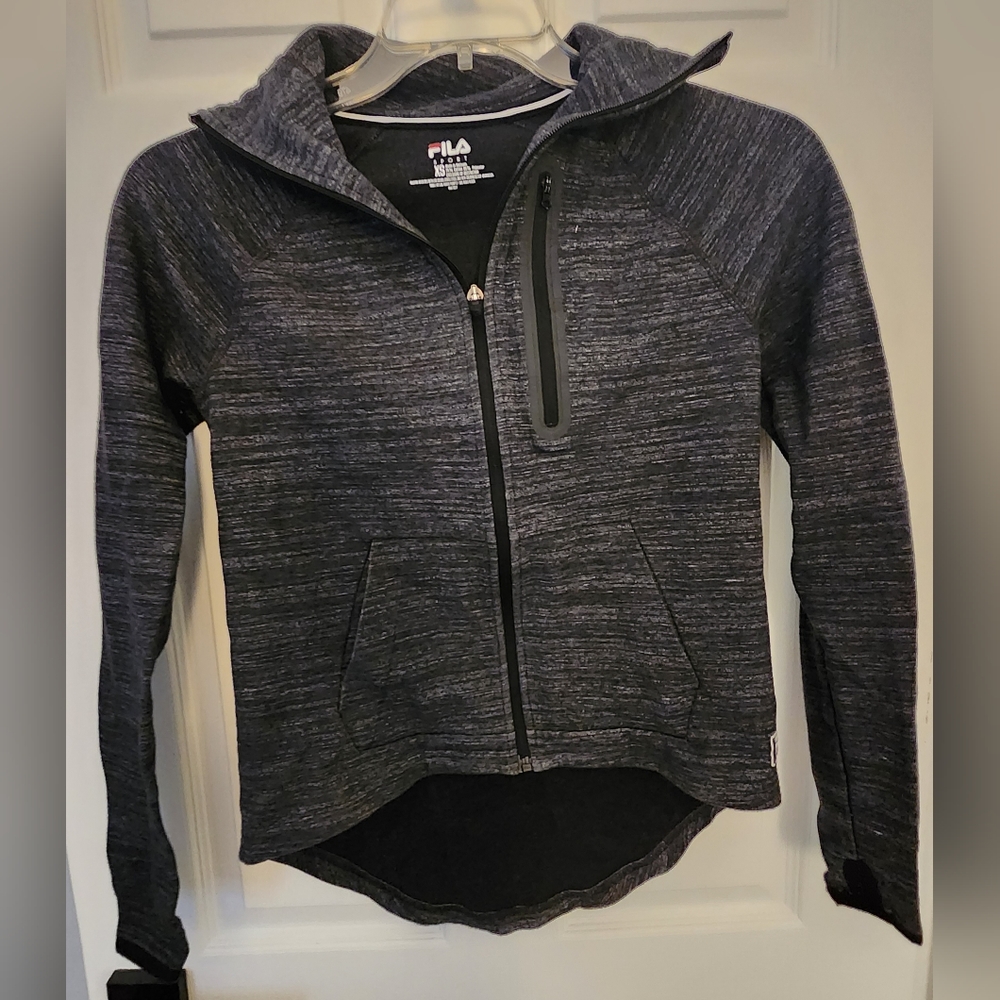 NWOT Fila Sport Women's Heather Gray Zip Up Jacket Size XS